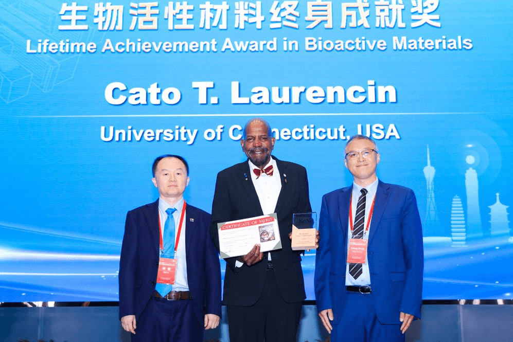 AAS Fellow Prof Cato Laurencin Receives Bioactive Materials Lifetime Achievement Award